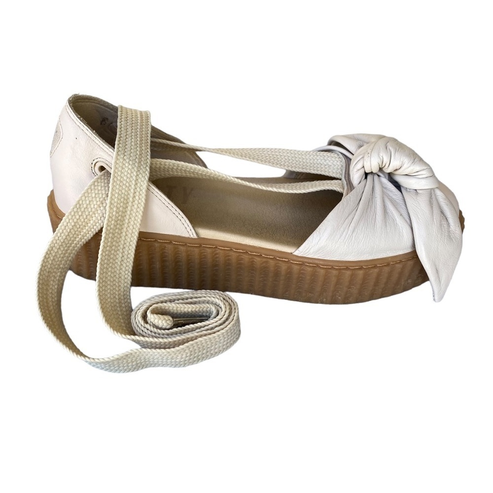 Fenty Puma By Rihanna Women Bow Creeper Sandal Lace Up‎ Leg Sandals Size 7.5